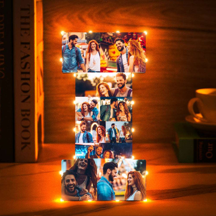 Night Light - Personalized A-Z Letter Shaped Night Light with 10 Pictures