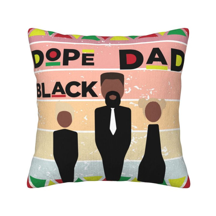 dope black father Throw Pillow