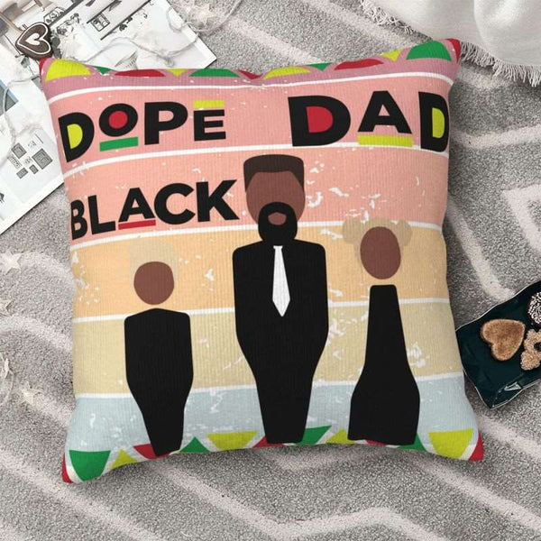 dope black father custom Throw Pillow