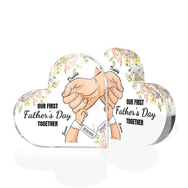 custom hear acrylic plaque - fathers day gift