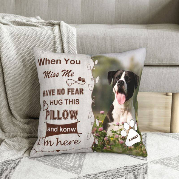 Customizable pet memorial pillow